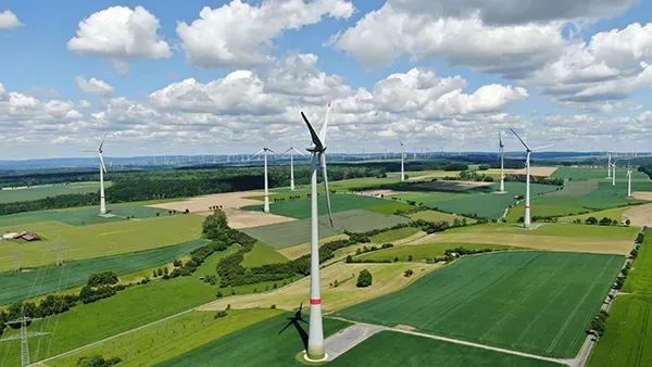 Die Wind Farm Krammer in Zeeland Niederlande ist zum Schutz vor Lichtverschmtzung mit BNK ausgestattet